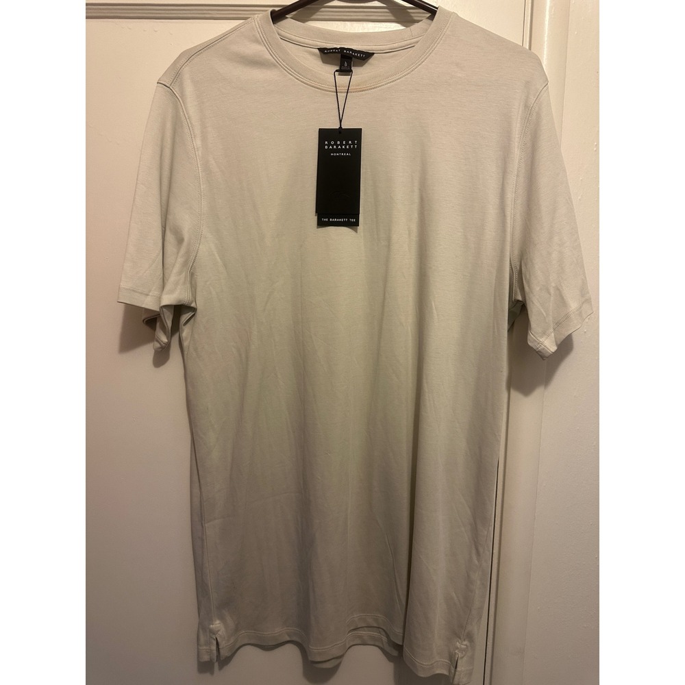Robert Barakett The Barakett Tee Swan Off White Pima Cotton T-Shirt 23336 Mens L